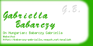 gabriella babarczy business card